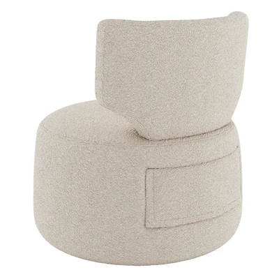 Homary-Green Cute Chair Upholstered Accent Chair Swivel Chair — Ver 7