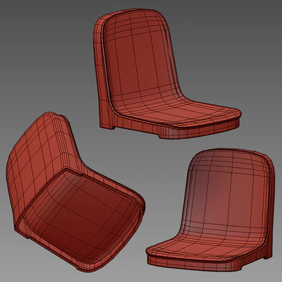 Plastic chairs seats seats for the stadium grandstand — Ver 6