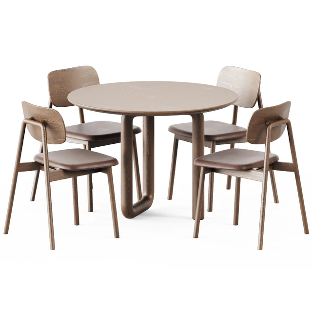 Mono Table by Objects and Ideas and Wooden Klara Chair by Moroso — Скачать