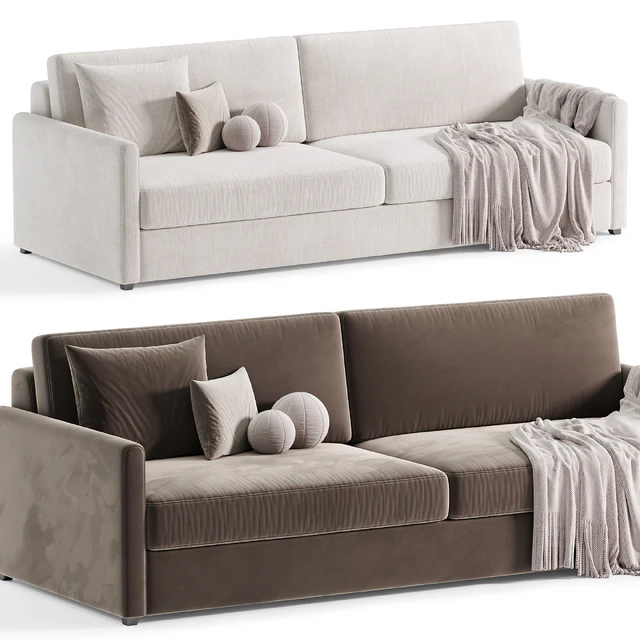 MALEA COGNAC BROWN VELVET SOFA By CB2 — Descargar