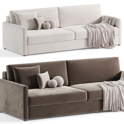 MALEA COGNAC BROWN VELVET SOFA By CB2 — Ver 5