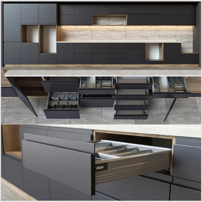 Kitchen units with accessories Blum — Ver 1