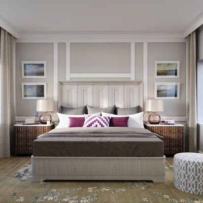 Universal California - Malibu King Bed with Paneled Headboard — Ver 1