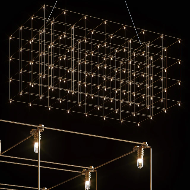 Quasar Universe Square Triple Suspension Lamp 125 cm — Скачать