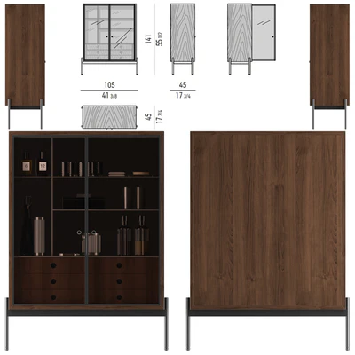 книжные шкаф Minotti Superquadra 2021 collection № 4 — Вид 5