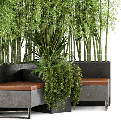 Outdoor Garden set bush and Tree - Garden Set 68 — Ver 5