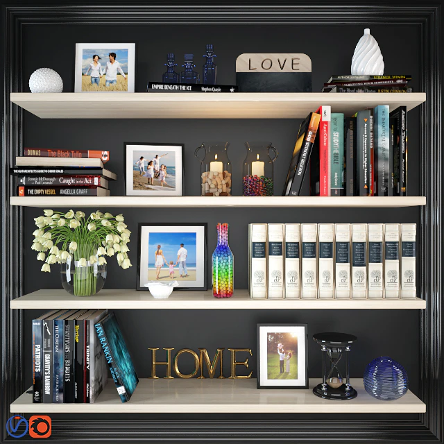 Decorative set on the shelves. — Descargar
