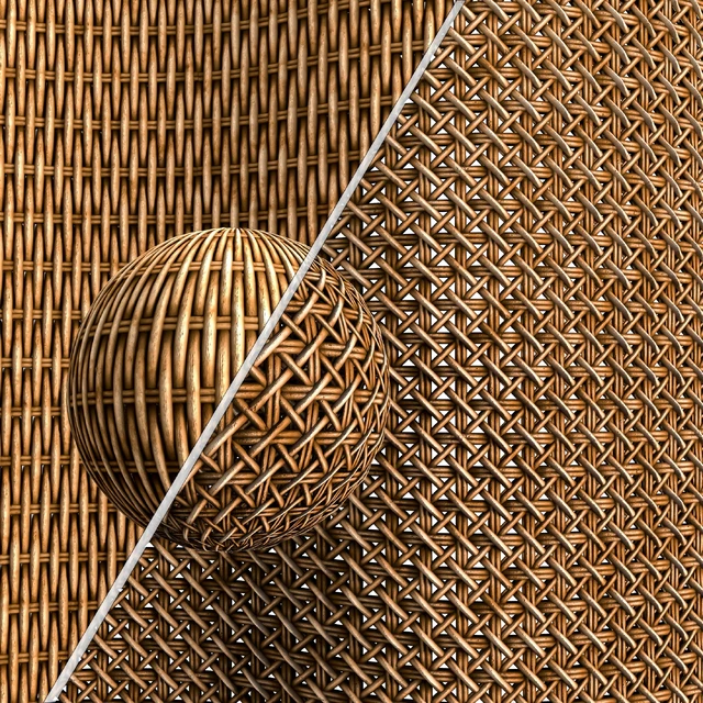 Woven bamboo & rattan cane material -vol.02 — Скачать