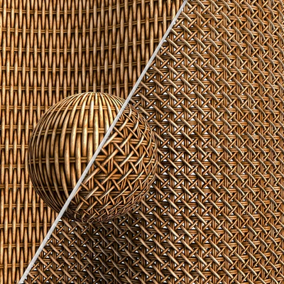 Woven bamboo & rattan cane material -vol.02 — descargar