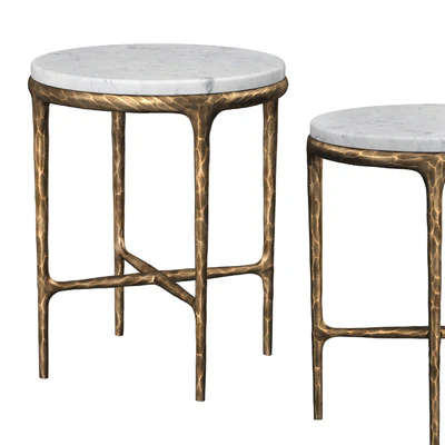 HADDEUS MARBLE ROUND SIDE TABLE — Вид 1