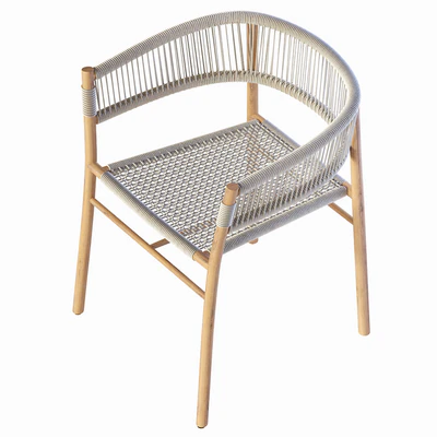 Ethimo Kilt Dining Armchair Teak and Rope — Вид 5