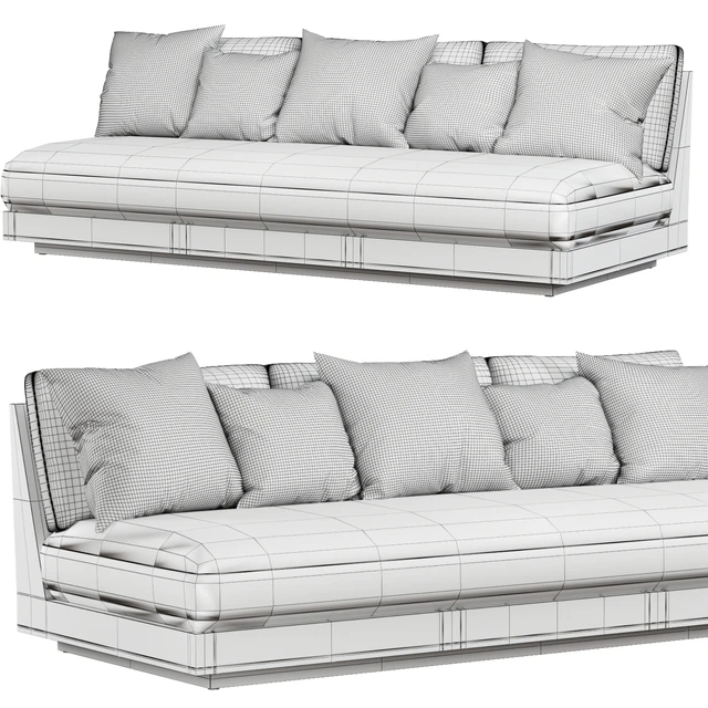 RH | Maya Aluminum Sofa Collection - Slate — Скачать