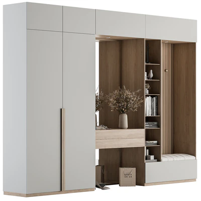 Hallway 48 - White and Wood Entrance — Ver 1