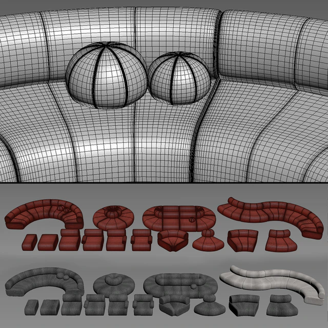 Track Artifort sofa — Скачать
