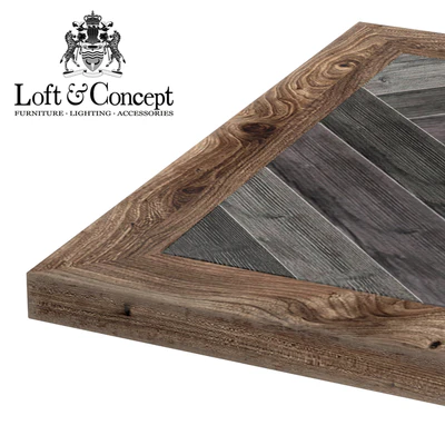 CAST IRON AND WOOD RESTAURANT TABLE SQUARE — Вид 3