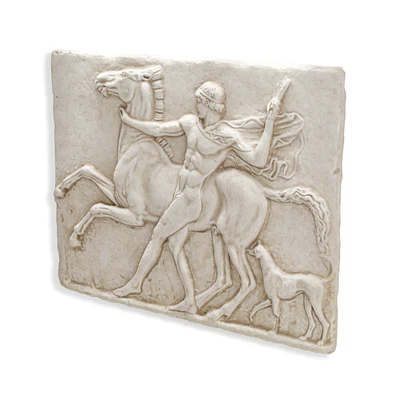 wall greek relief with horse — Ver 4