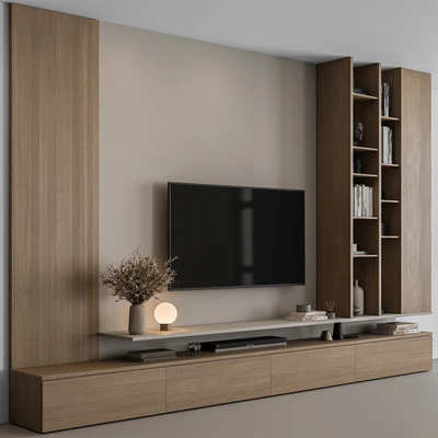 TV Wall Wooden - Set 107 — Вид 1