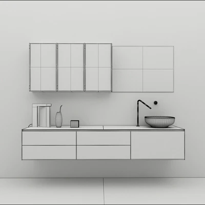 Bathroom furniture set Panta Rel 4 — Ver 3