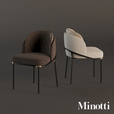 MINOTTI Chair "Fil Noir dinning" + Table "Luo dinning" — Вид 3