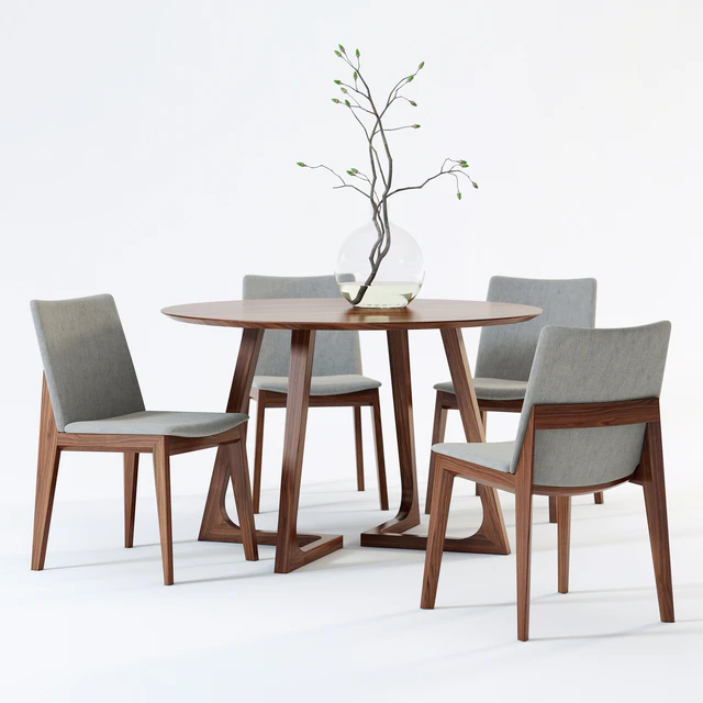 Scandinavian Designs Fuchsia Dining Chair & Cress Round Dining Table — Скачать