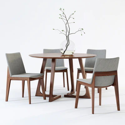 Scandinavian Designs Fuchsia Dining Chair & Cress Round Dining Table — Вид 1