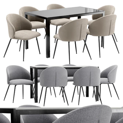 Dining chair Garda Decor and table Derby — Ver 1