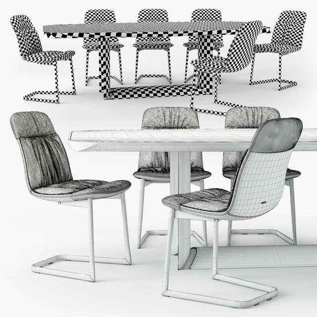 Cattelan Italia Kelly chair Dragon table — Скачать
