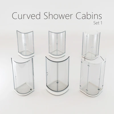 Curved Shower Cabins Set 1 — Ver 1