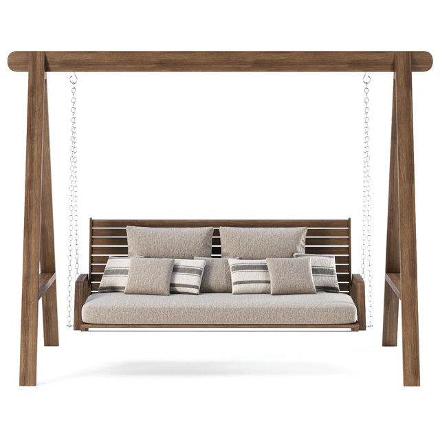 Mary wooden double garden swing MR45 by Bpoint Design / Деревянные садовые качели — Скачать