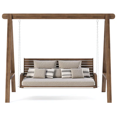 Mary wooden double garden swing MR45 by Bpoint Design / Деревянные садовые качели — Вид 6