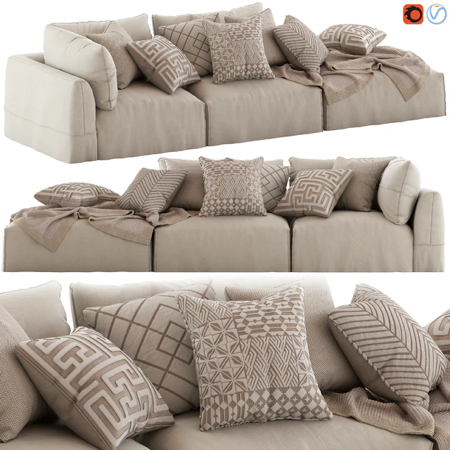 Globewest Cove Seamed Sofa beige — Descargar