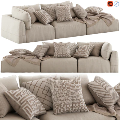 Globewest Cove Seamed Sofa beige — Ver 1