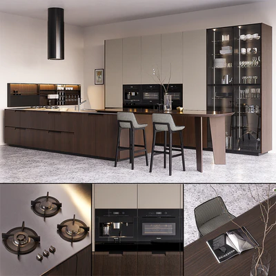 Кухня Poliform Shape EUROCUCINA 2018 (vray GGX, corona PBR) — Вид 1