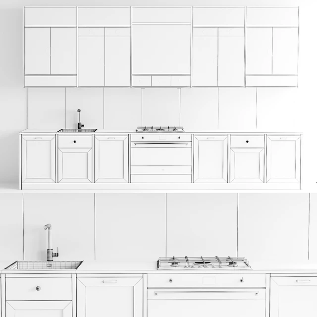 Modern kitchen colombe — Descargar