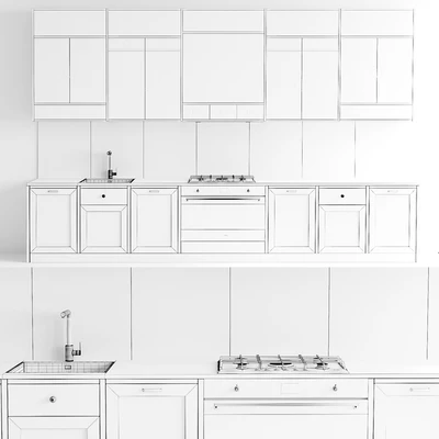 Modern kitchen colombe — Ver 2