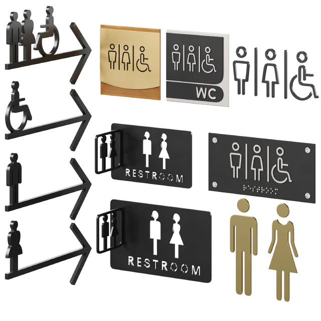 Restroom Directional Door Signs 2 — Descargar