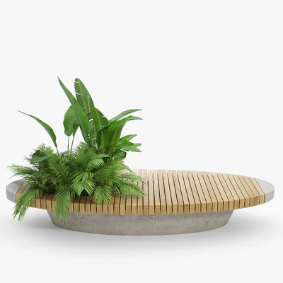 bench flowerbed — Вид 5