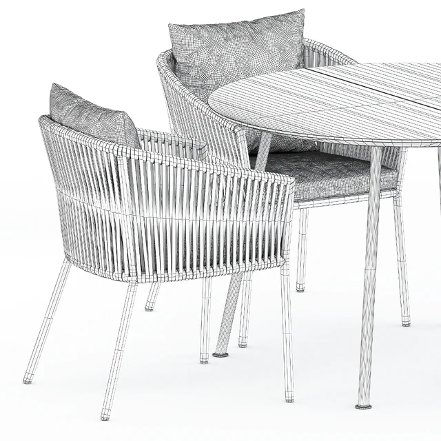 Porto Dining Chair by burkedecor and Agave table by ethimo — Descargar