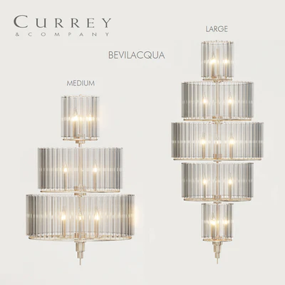 Currey &amp; Compamy BEVILACQUA Medium and Large chandeliers — Ver 1