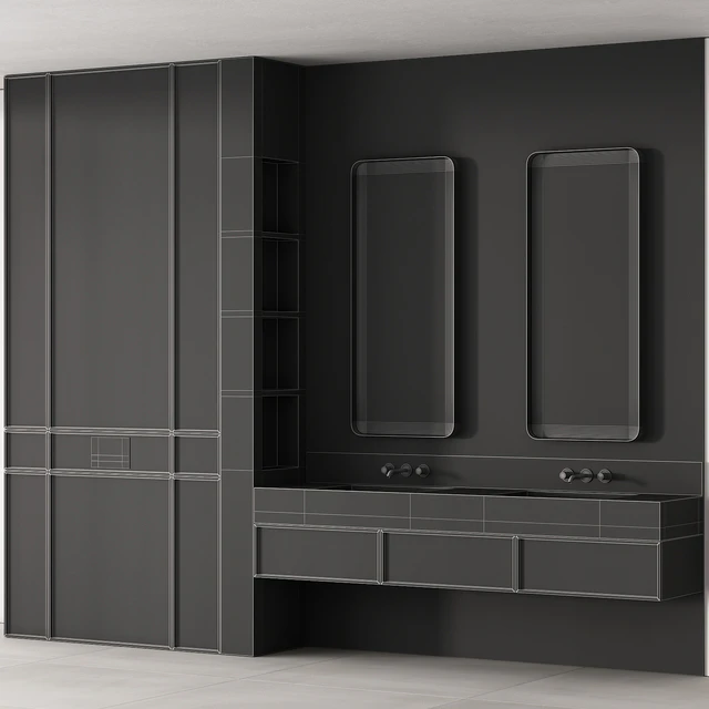 188 bathroom furniture 04 minimal wood and marble 00 — Скачать