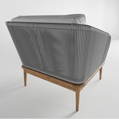 Corded Weave Outdoor Lounge Chair West elm — Вид 3