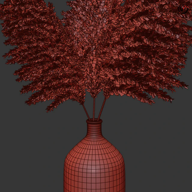 Pampas grass in glass vase 7 — Скачать