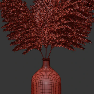 Pampas grass in glass vase 7 — Вид 3