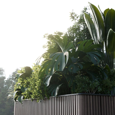 Outdoor plant Collection 114 - Wooden box for plant garden — Вид 5