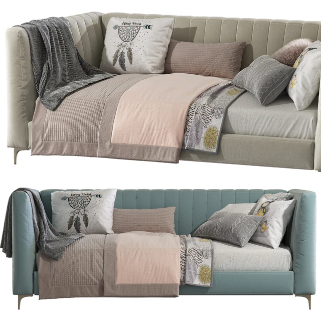 Bed sofa Avalon Channel Stitch Upholstered Daybed — Descargar