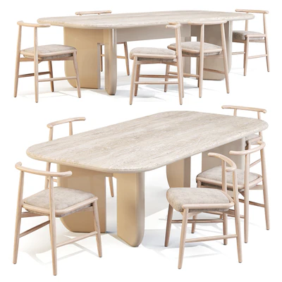 Dining Set: Meridiani (Italo Table and Emilia Chairs) — Вид 4
