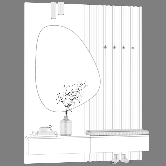 Entrance hall modular in modern style minimalism 06 — Descargar