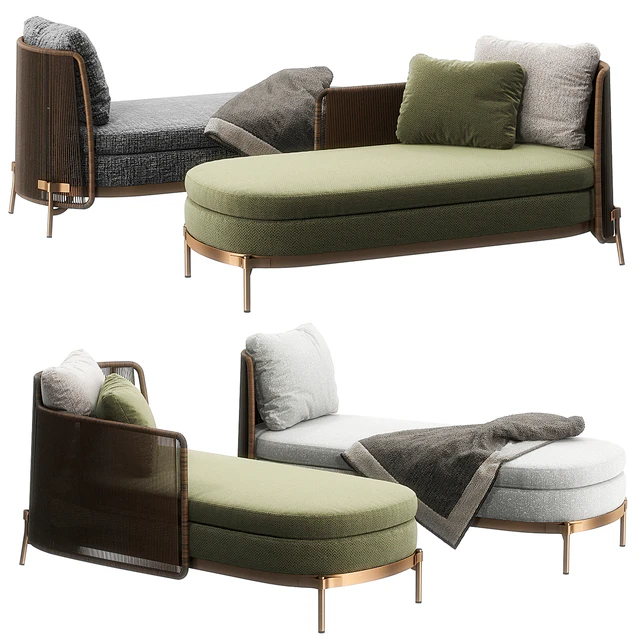 Tape Outdoor daybed by Minotti — Скачать