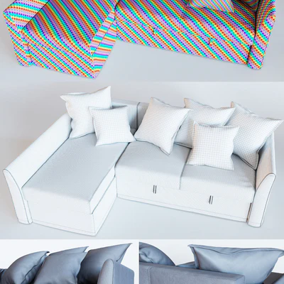 HOLMSUND Sofa bed with chaise — Вид 3
