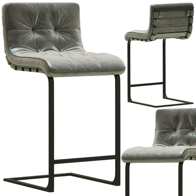 RH Modern Rossi Leather Stool — Скачать